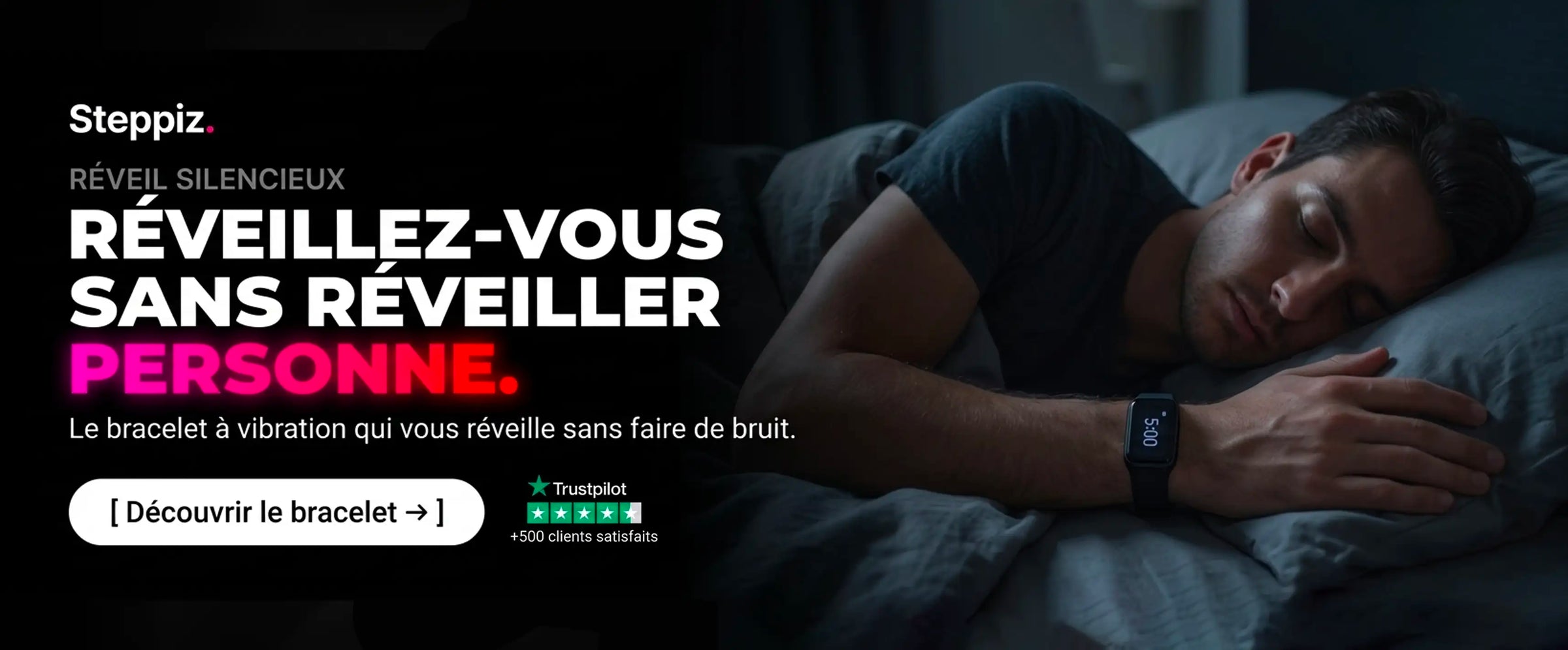Steppiz Sleep : Le bracelet vibrant qui vous réveille en douceur